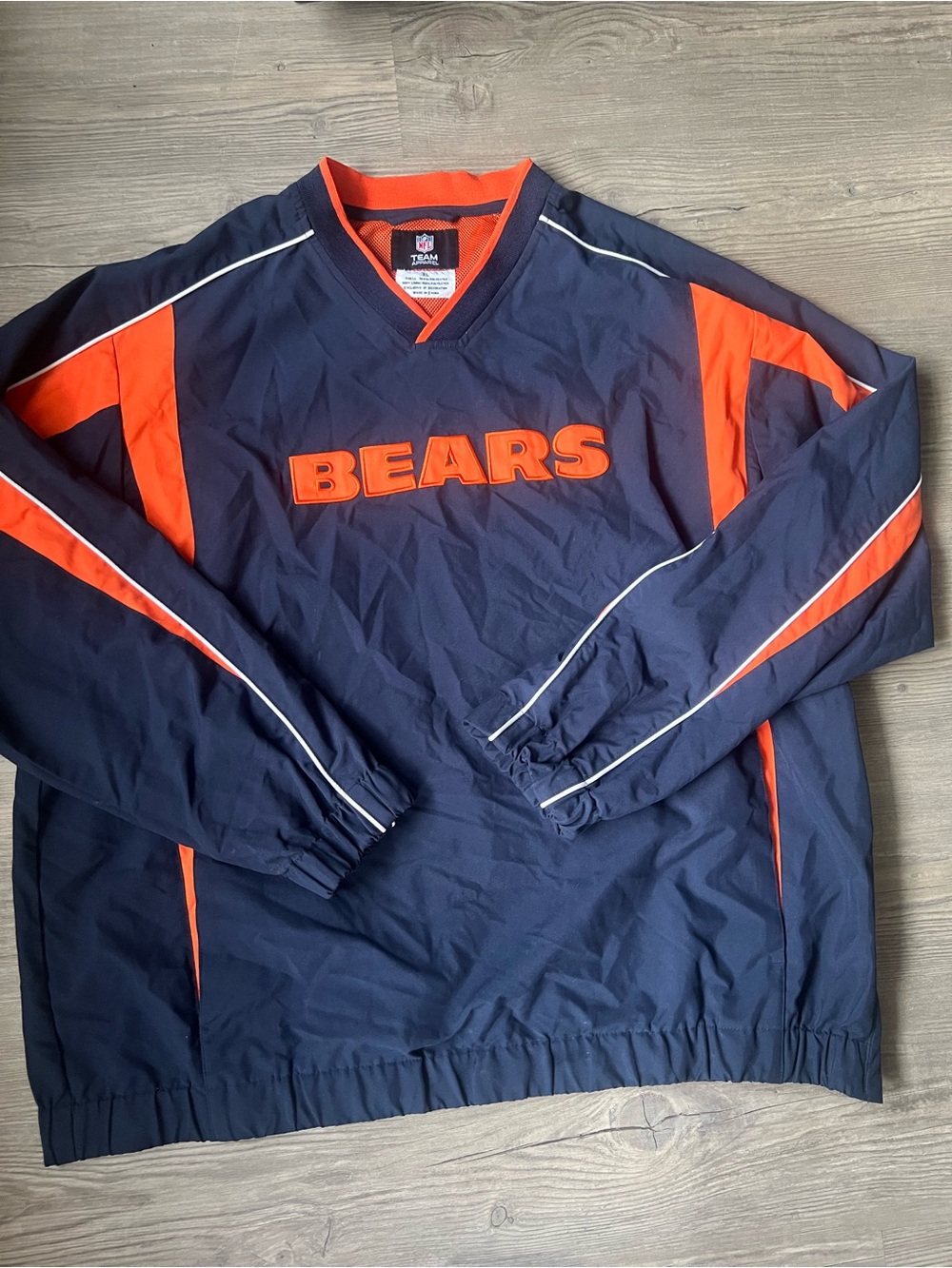 Vintage NFL Chicago Bears Pullover Blue Windbreaker 2009
